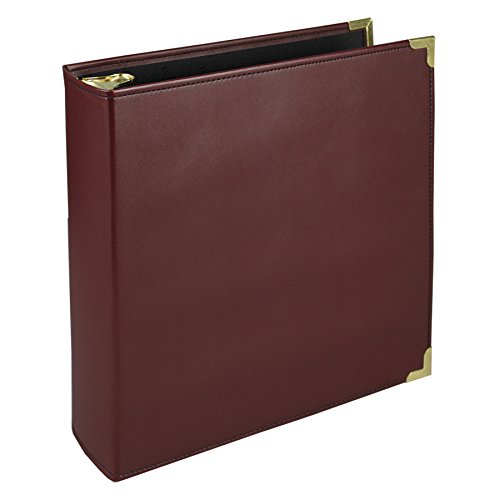 Samsill Classic Collection Executive Presentation 3 Ring Binder, 2 Inch Brass Round Ring (Holds 450 Sheets), Burgundy