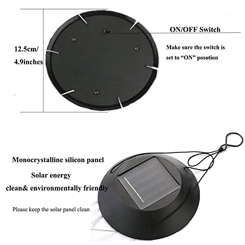 AVEKI Solar Wind Chimes Outdoor, Color-Changing Solar Mobile Wind Chime Waterproof Solar Powered LED Hanging Lamp for Outdoor Garden Festival Decoration (Butterfly) - Thumbnail 5