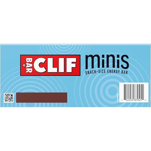 CLIF BAR MINIS – CHOCOLATE BROWNIE FLAVOR – MADE WITH ORGANIC OATS – 4G PROTEIN – NON-GMO – PLANT BASED – SNACK-SIZE ENERGY BARS – 0.99 OZ. (20 PACK)