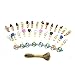 [Fujifilm Instax Mini Photo Clips] Goodlucky365 Cute Wooden Photo Clips for Fujifilm Instax Mini 8 7s 25 50s 90 Films (Elephant, Loving Heart, Alphabet), Pack of 34, with 32.8ft Hemp String