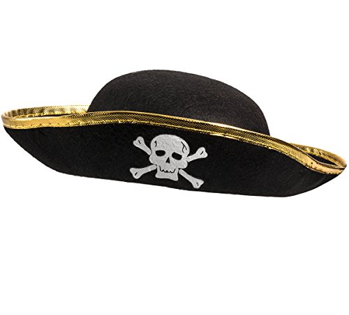 Fun Express Pirate Adult Felt 1 Hat, Black
