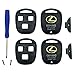 Replacement Keyless Entry Key Fob Case Fit Lexus ES GS GX IS LS LX RX SC Remote Control Key Combine 3 Buttons Replacement Car Key Shell Casing Blank Without Blade (Black pack 2)