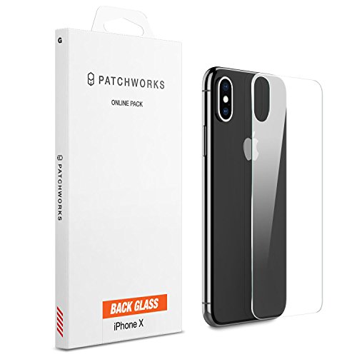 PATCHWORKS iPhone X Screen Protector, ITG 9H Rear Back Glass Made in Japan Maximum Strength Anti, Scratch Anti, Fingerprint Oleophobic Coated Tempered Glass Screen Protector iPhone X/10-0.4 mm