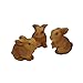 Darice Yard and Garden Minis - Rabbits - Resin - 3 pieces, Tan, 1 x 1 inch