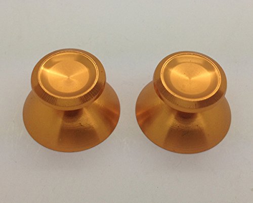 image for e-Mod New Custom Xbox 360 Metal Gold Thumbsticks & ABXY/Guide 9mm Bull