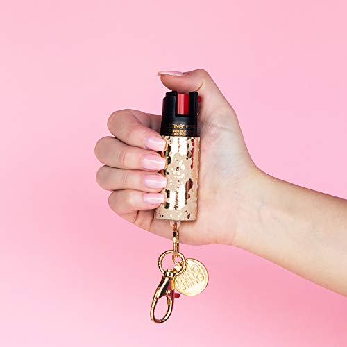 Pepper Spray Keychain for Women - Fashionable & Powerful, Our 10% OC, No Gel Sprays Long Range and is Specifically Designed for Women, Safe, Accessible, Easy to Use, No Accidents, Refillable