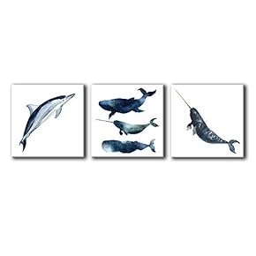 3 Piece Canvas Wall Art-Colored Animals-Canvas Prints Home Artwork Decoration for Living Room,Bedroom - 12"x12"x3 Panels