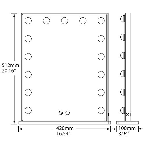 Nitin Hollywood Vanity Mirror with Lights, Tabletop or Wall Mounted