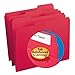 Smead File Folder, Reinforced 1/3-Cut Tab, Letter Size, Red, 100 per Box (12734)