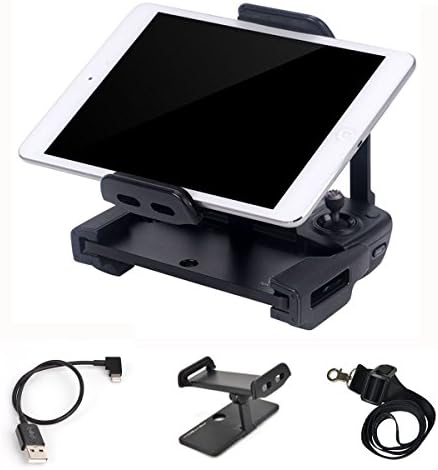 DJI Mavic Pro Spark Tablet Holder 4-12 Inch Phone Ipad Bracket Mount for Controller, with Lanyard Starp and Lightning USB Cable