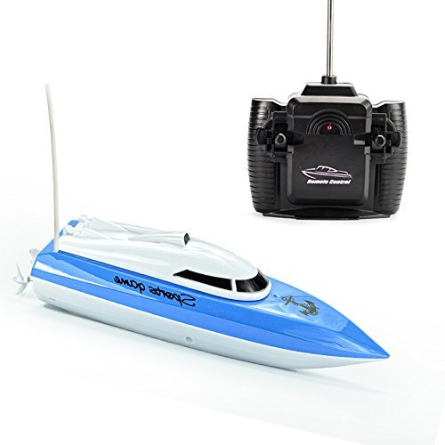 RC Boat Remote Control High Speed Electric Race Boat for Kids Toy-Blue
