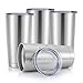 DOMICARE 20oz Stainless Steel Tumbler with Lid, Double Wall Vacuum Insulated Travel Mug, Durable Insulated Coffee Cup,4 Pack, Stainless Steel