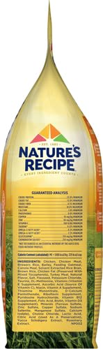NATURE’S RECIPE DRY DOG FOOD, CHICKEN, BARLEY & BROWN RICE RECIPE, 4 LB. BAG