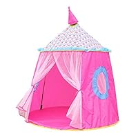 YYfamily Princess Prince Castle Play Tent for Girls & Boys Indoor & Outdoor Toddlers Kids Play House Child Toys - Portable, Foldable Kid Playhouse Large 43"(Diameter) x 52"(Height) (Pink)