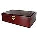 Standard Tea Chest - Cherry Finish | Solid Wood Tea Storage Box | Holds 96 Teas Bags in 8 Compartments | Elegant Wooden Organizer for Home, Kitche,n Dining or Office