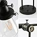 Phansthy 3 Light Industrial Wall Sconce Black Sconces with 5.6 Inches Dome Shape Clear Glass Shade for Bathroom Vanity Mirror, Black