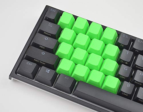Blank TPR Rubber Gaming Keycaps 4 Keys Set 1u for Cherry MX Mechanical Keyboards Compatible OEM (R4, Neon Green) - Thumbnail 5