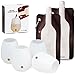 Avery Barn 6 pc Food Grade Silicone Unbreakable Wine Glasses + Foldable Plastic Bottle Bag