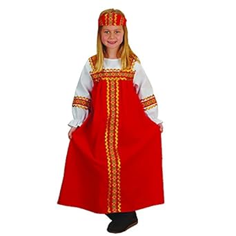 Amazon.com: Russian Girl Kids Costume - Fits Most Children Ages 3-6 ...