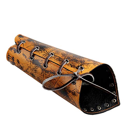 Arm Bracers Leather Armband Guard Spider Web Archery Armguard Medieval Armor Costume Wrist Gauntlet 2PCS