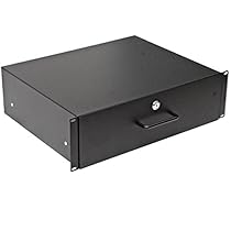 Seismic Audio - NEW 3 SPACE RACK CASE DRAWER with Lock & Key-3 Units 3U
