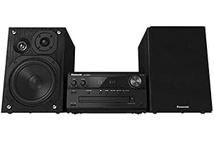 Panasonic SCPMX90K Stereo System with LincsD-Amp, 3-Way Speakers, and AUX-in Auto Play, Black