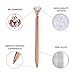 Jevou Hollow Round Pen Holder Signing Pen Set with Big Crystal Diamond Pen for Wedding Bridal Engagement Party Favors, Rose Gold