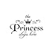 Staron Family The Princess Words Removable Wall Stickers,Easy To Stick + Safe On Painted Walls Home Decor Baby Girls Bedroom Living Room Wall Decals Art Home Sticker Mural (A)