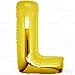 40 Inch Giant Jumbo Helium Foil Mylar Balloons for Party Decorations (Premium Quality), Glossy Gold, Letter L