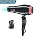 Berta 1875W Professional Lightweight Hair Dryers With Concentrator, Negative Ionic Ceramic Blow Dryers Fast Drying With AC Motor for Natural Hair,Hot Tools Salon Hair Dryers - ETL Certified,black