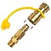 SHINESTAR 12FT Natural Gas Hose and Quick Connect Fittings for Gas Grill, Fire Pit, Heater- 50,000 BTU Fits Low Pressure Appliance with 3/8” Female Flare Fitting to Male-CSA Certified