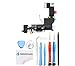 OmniRepairs Charging USB Dock Port Flex Cable Replacement with Microphone, Headphone Audio Jack Assembly Compatible for iPhone 5s Model with Repair Toolkit (Black)