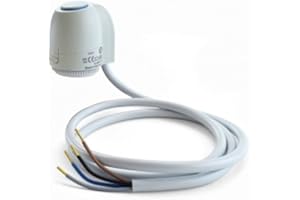 NAISIAN Rifeng 24V Thermostatic Actuator (Zone Valve) 4-Wire, White, IDC Connector, Plastic, Panel Mount, 4 Contacts, 4 Positions, 250mA, 24V AC/DC, 0-60Hz, IP54, 32F-140F, 40" Wire