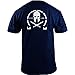 Classic Molon Labe T-Shirt (X-Large, Navy Blue/White)