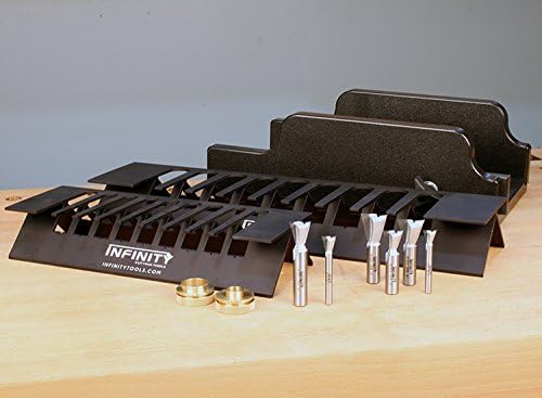 Master Tapered Dovetail Spline System w/Router Jigs, Spline Making Sled, 6 Dovetail Bits & 2 Brass Guides