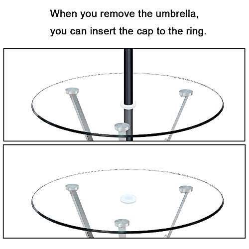 DGQ 2" Silicon Umbrella Table Hole Cap 6 Packs Patio Table Umbrella Thicker Hole Ring Plug
