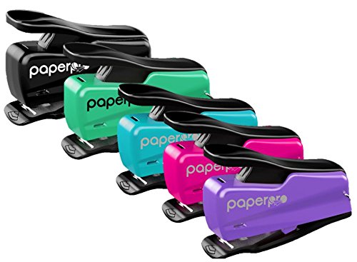 PaperPro inJOY 12 Reduced Effort Nano Mini Stapler, 12 Sheets, 5 per Order, Assorted Colors (9950)