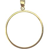 14k gold gold filled coin bezel with 4 prong for Mexico 50 Pesos Gold Coin, (bezel only)
