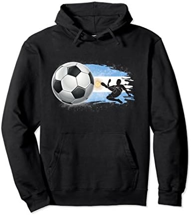 Unisex Argentina Cheer Jersey 2018-Football Argentinian Flag Hoodie Large Black