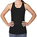 Max Threads Women’s Racerback Tank Top - Workout Top with Built-in Bra and Removeable Modesty Cups, Black, Large