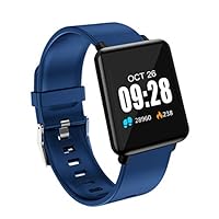 Smart Watch, Heart Rate Activity Step Music Control Smart Watch For Kids Women Men (Blue)