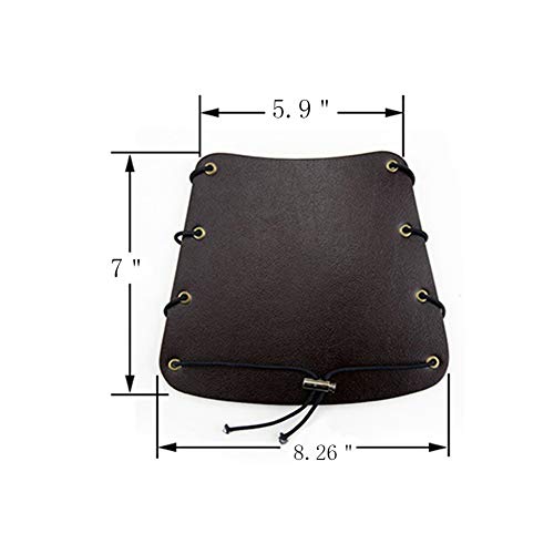 Nachvorn Archery Arm Protector,Adult Youth Leather 3-Strap Arm Guard Hunting Shooting Arrow Bow Gear Accessories Black 7inch