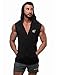 Jed North Men's Bodybuilding Fitted Sleeveless Tapered Zip Hoodie