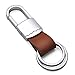 Jzcky Shzrp Two-ring Key Chain for Man , Individualized Creative Metal Key Chain,brown and Black (Brown and Black)