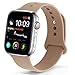 NUKELOLO Sport Band Compatible with Apple Watch 42MM 44MM,Soft Silicone Replacement Strap Compatible for Apple Watch Series 4/3/2/1 [S/M Size in Walnut Color]