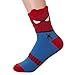 Superhero Print Crew Socks,One Size