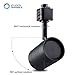 LEONLITE 4-Pack 8.5W (50W Eqv.) Integrated CRI90+ LED Black Track Light Head, Dimmable 38° Spotlight Track Light, 550lm Energy Star & ETL Listed for Wall Art Exhibition Lighting, 4000K Cool White