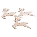 Pack of 10 Wooden Reindeer Cutouts for Wooden Crafts Christmas Tree Ornaments Hanging Decoration