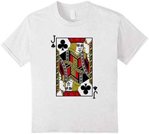 Kids Jack of Clubs Playing Card T-Shirt 10 White
