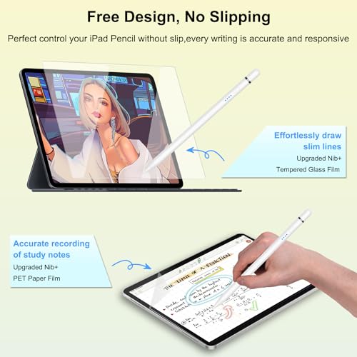 Pencil 1st Generation for iPad (2018-2026), 20 Mins Quick Charge with Tilt & Palm Rejection, Pen for iPad Compatible with i-Pad Air 3/4/5/M2/M3, Mini 5/6, i-Pad 6-11, Pro 11"/12.9"/13" M4 (White)